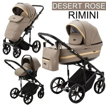 Adamex Rimini Desert Rose 3x1 საბავშვო ეტლის კომპლექტი