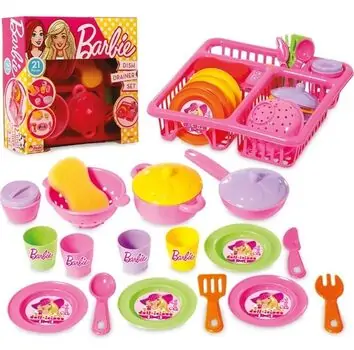 Dede 01753 BARBIE DISH RACK SET სათამაშო სამზარეულოს აქსესუარები, 2 image