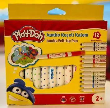 Play-Doh Felt-tip Pen 12 Colors KE020 ფერადი ფლომასტერების ნაკრები, 2 image