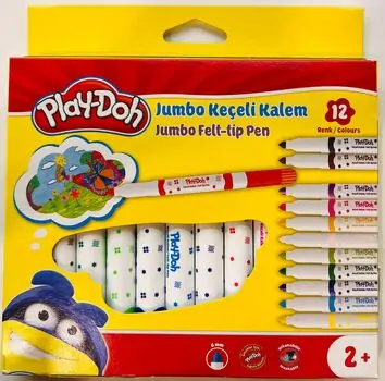 Play-Doh Felt-tip Pen 12 Colors KE020 ფერადი ფლომასტერების ნაკრები