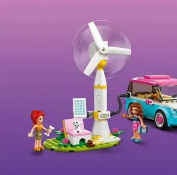 LEGO Friends Olivia's Electric Car Toy 41443, 4 image
