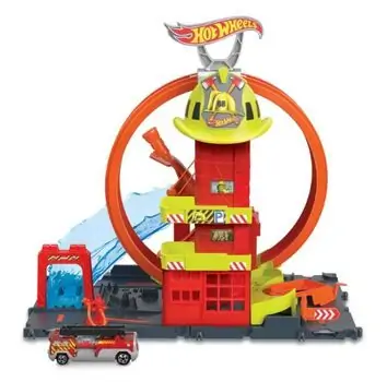 Hot Wheels City Mega Looping Fire Station საბავშვო სათამაშო ტრასა