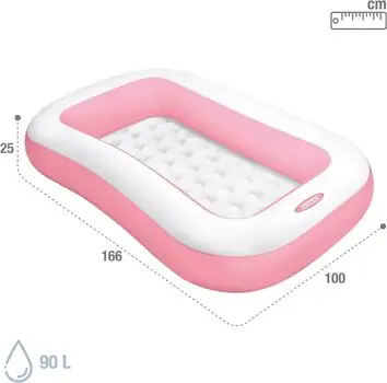 Intex 58423NP Rectangular Pink Pool გასაბერი აუზი, 5 image