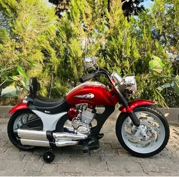 Electric Moto Harley Painted Red - ელექტრო მოტოციკლი, 4 image
