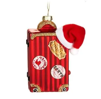 Christmas Box with Christmas Hat Hanging Decoration - ნაძვის ხის სათამაშო, 2 image