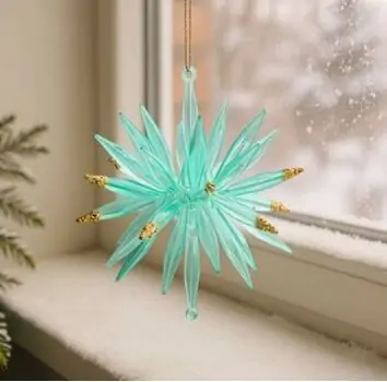 Glow In Dark Starburst Hanging Decoration - ნაძვის ხის სათამაშო