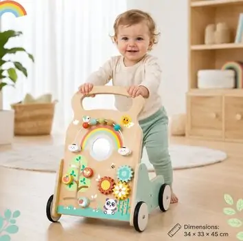 Tooky Toy  Wooden Ride-on Walker - საბავშვო ხის ვოლქერი