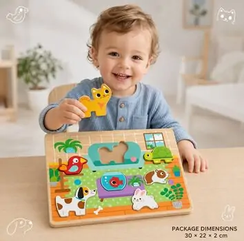 TOOKY TOY Hi Pando Chunky Puzzle-ხის ფაზლი