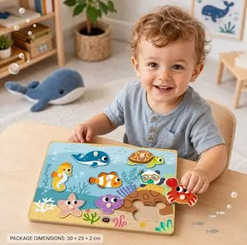 TOOKY TOY Hi Pando Animal Puzzle-ცხოველების ფაზლი