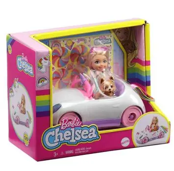 Barbie Chelsea Doll and Car თოჯინა სათამაშო მანქანით, 3 image