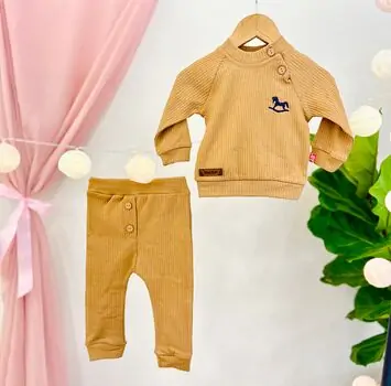 Vintage Baby 2in1 Set MURATBABY Brown 6819 საბავშვო ტანსაცმლის ნაკრები