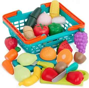 Birlik Toys Fruits And Vegetables In Basket - სათამაშო ხილ-ბოსტნეულის ნაკრები