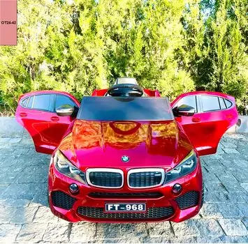 BMW X6 Electric Car Painted Red - ელექტრო მანქანა კაუჩუკის საბურავებით, 4 image