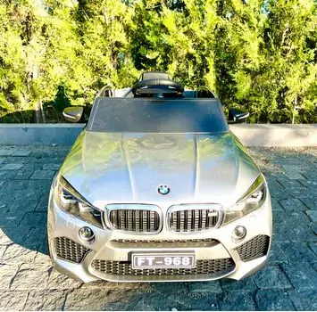 BMW X6 Electric Car Painted Grey - ელექტრო მანქანა კაუჩუკის საბურავებით, 3 image
