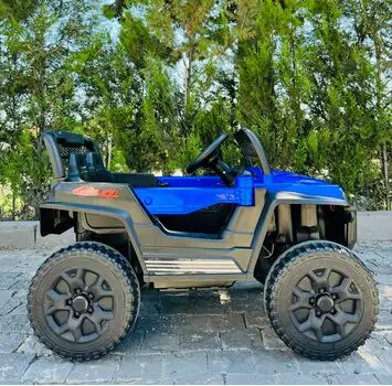 Mini Mitsubishi Jeep Blue - ელექტრო მანქანა კაუჩუკის საბურავებით, 3 image