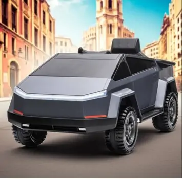 Tesla Cybertruck Gunmetal Grey- ელექტრო მანქანა კაუჩუკის საბურავებით