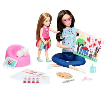 Barbie Art Therapy Playset With 2 Dolls - ბარბის თოჯინა აქსესუარებით