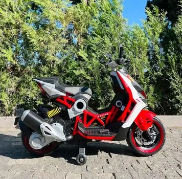 Electric Moto Sport Red - ელექტრო მოტოციკლი კაუჩუკის საბურავებით, 3 image