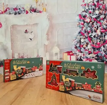 Classical Train Set With Light And Christmas Music - მატარებლის ნაკრები განათებით და საახალწლო მუსიკით, 3 image