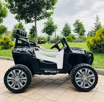 RZR Sport Jeep White - ელექტრო მანქანა კაუჩუკის საბურავებით, 2 image