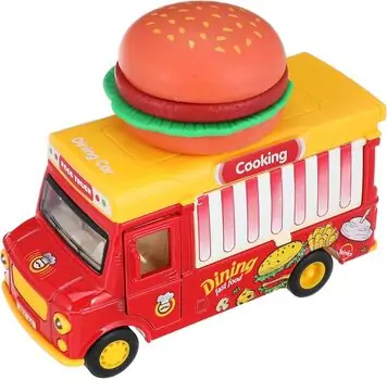 Burger Pull Back Truck - სათამაშო მექანიკური მანქანა