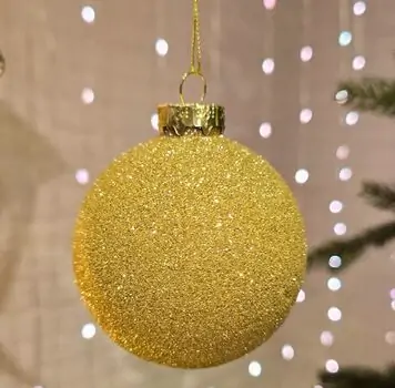 Glitered Ball Hanging Decoration - ნაძვის ხის სათამაშო