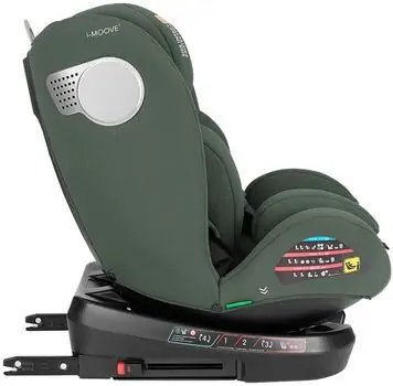 KikkaBoo i-Moove 2 i-SIZE Army Green - მანქანის სავარძელი (ქარსითი), 6 image