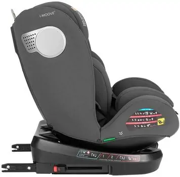 KikkaBoo i-Moove 2 i-SIZE Dark Grey - მანქანის სავარძელი (ქარსითი), 6 image