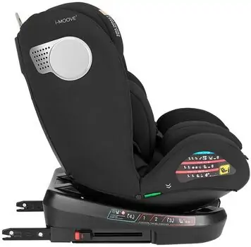 KikkaBoo i-Moove 2 i-SIZE Black - მანქანის სავარძელი (ქარსითი), 6 image