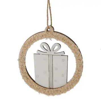 Gift Wooden Hanging Decoration - ხის ნაძვის ხის სათამაშო