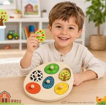 Wooden Eggs Puzzle - სათამაშო ხის კვერცხის ფაზლი
