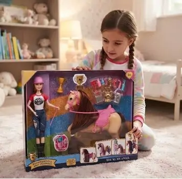 Horse Rider Doll Set - სათამაშო თოჯინა ცხენით და აქსესუარებით, 2 image