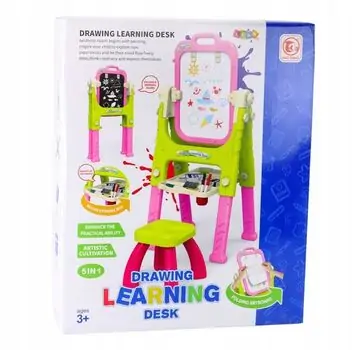 Double Sided Drawing Pink Board  - საბავშვო ორმხრივი სახატავი დაფა, 5 image