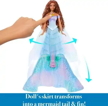 Disney the Little Mermaid Transforming პატარა ქალთევზას თოჯინა, 5 image