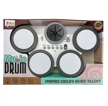 Toy Zest Electric Drum White - სათამაშო ელექტრო დრამი, 3 image