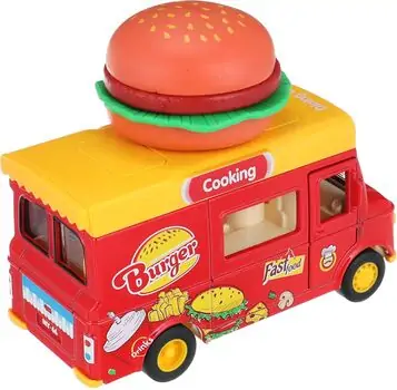 Burger Pull Back Truck - სათამაშო მექანიკური მანქანა, 4 image