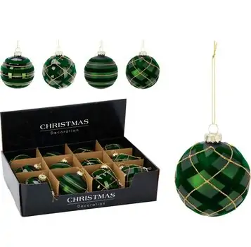 Green Ball With Velvet Hanging Decoration - ნაძვის ხის სათამაშო, 2 image