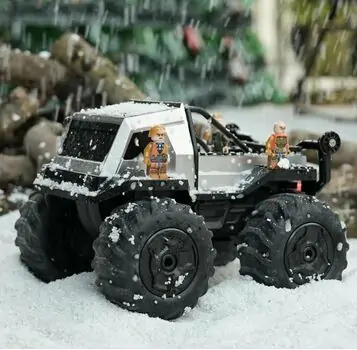 Off-Road Remote Control Silver Stunt Car - სათამაშო დისტანციურად მართვადი ოფ როუდის მანქანა, 7 image