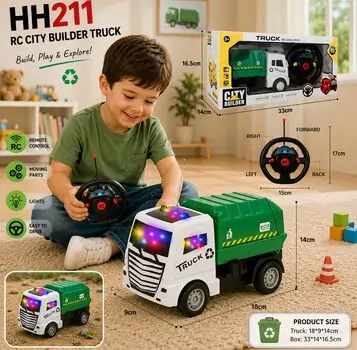 Remote Control  Builder Truck - დისტანციურად მართვადი სატვირთო მანქანა