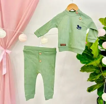 Vintage Baby 2in1 Set MURATBABY Green 6819 საბავშვო ტანსაცმლის ნაკრები