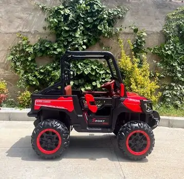 Off Road Electric Car Red - ელექტრო მანქანა კაუჩუკის საბურავებით, 2 image