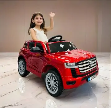 Toyota Electric Car Red - ელექტრო მანქანა კაუჩუკის საბურავებით