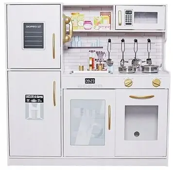 Wooden Kitchen Playset  White - საბავშვო ხის სამზარეულო, 5 image