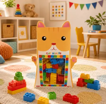 Mini Blocks in a Cat Box - ასაწყობი კუბიკები