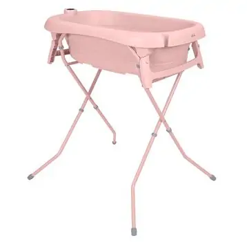 KikkaBoo Foldable Bathtub With Stand Pepper Blush - ჩვილის დასაკეცი აბაზანა