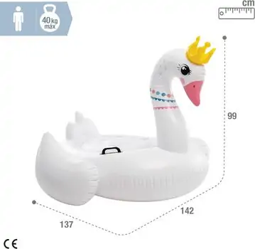 Intex 57562NP Majestic Swan Ride-On გასაბერი ზღაპრული გედი, 4 image