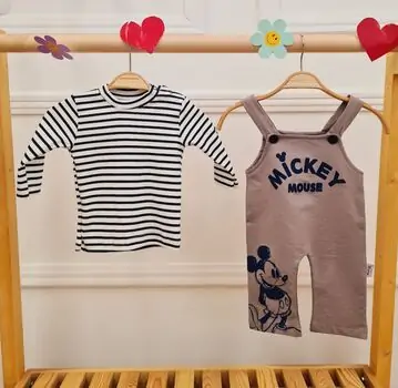 Mickey Mouse Overalls Brown - საბავშვო კომბინიზონი