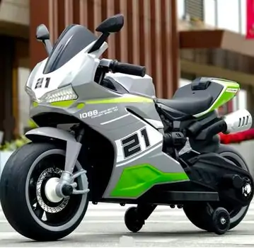 Electric Sport Moto Grey With Light Wheels - ელექტრო მოტოციკლი, 2 image