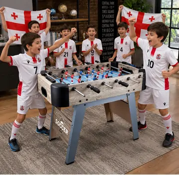 Wooden Tabletop Football  - სამაგიდო ხის ფეხბურთი, 2 image