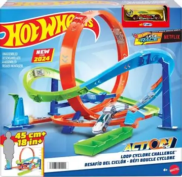 Hot Wheels HTK16 Loop Cyclone Challenge Playset - ჰოთ ვილსის სათამაშო ტრასა